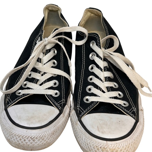 Converse All Star Chuck Taylor Low Top Black Canvas Womens Shoes 7.5 - Picture 2 of 6